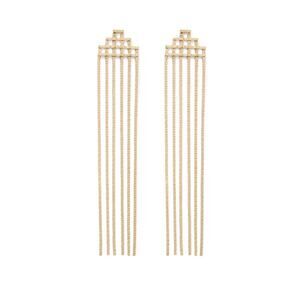Forever 21 Gold Chain Duster Earrings Chunky Long Gold Chain Earrings